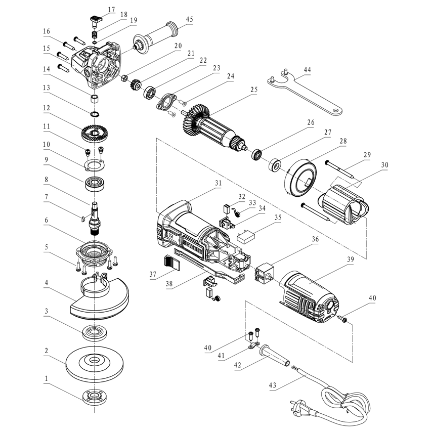 УШМ (Болгарка), 125 мм, компакт AGS-125-800