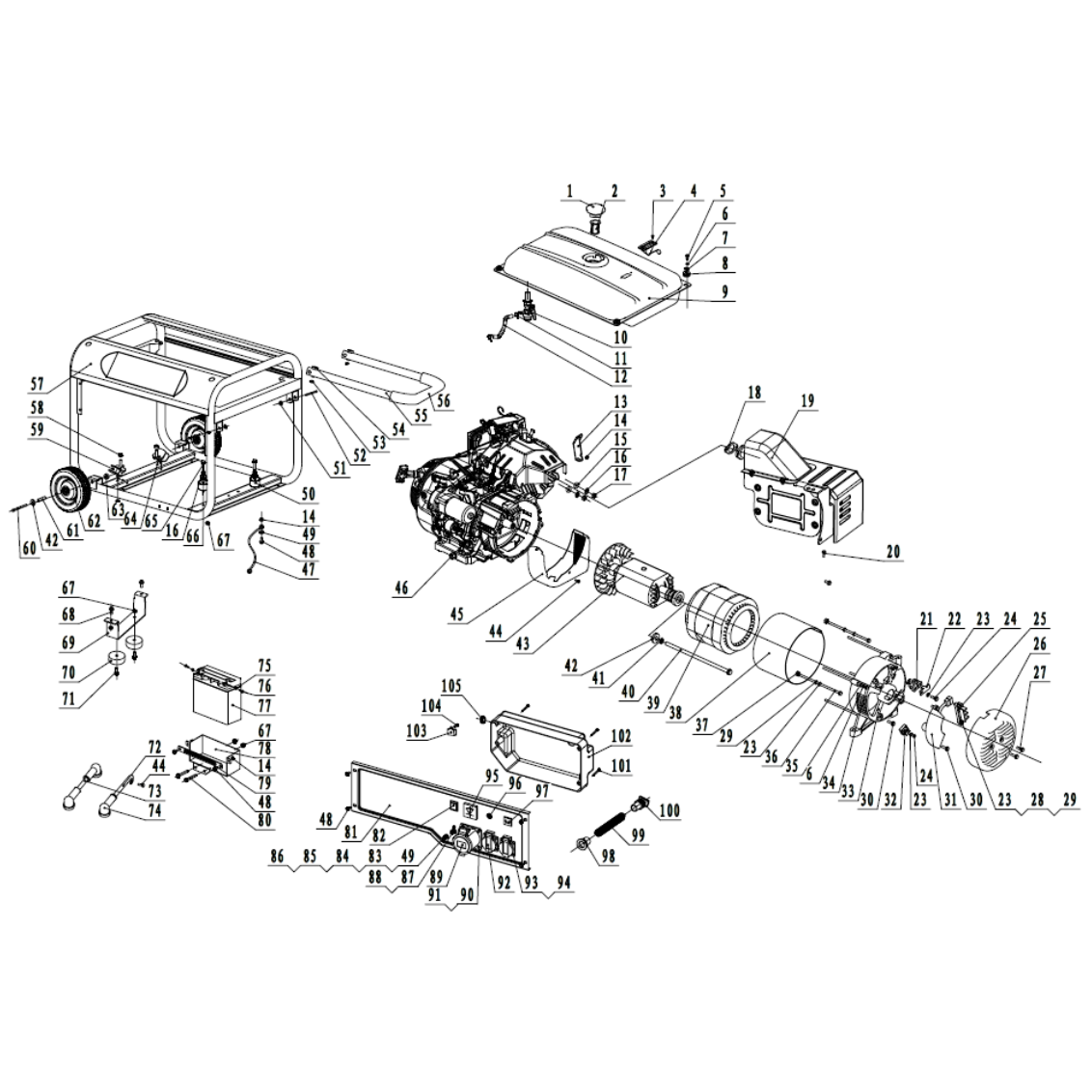 Генератор бензиновый ЗЭСБ-6200-ЭА