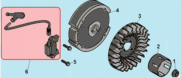 13 МАГНЕТО - МАХОВИК КУЛЬТИВАТОР CHAMPION ВC7712