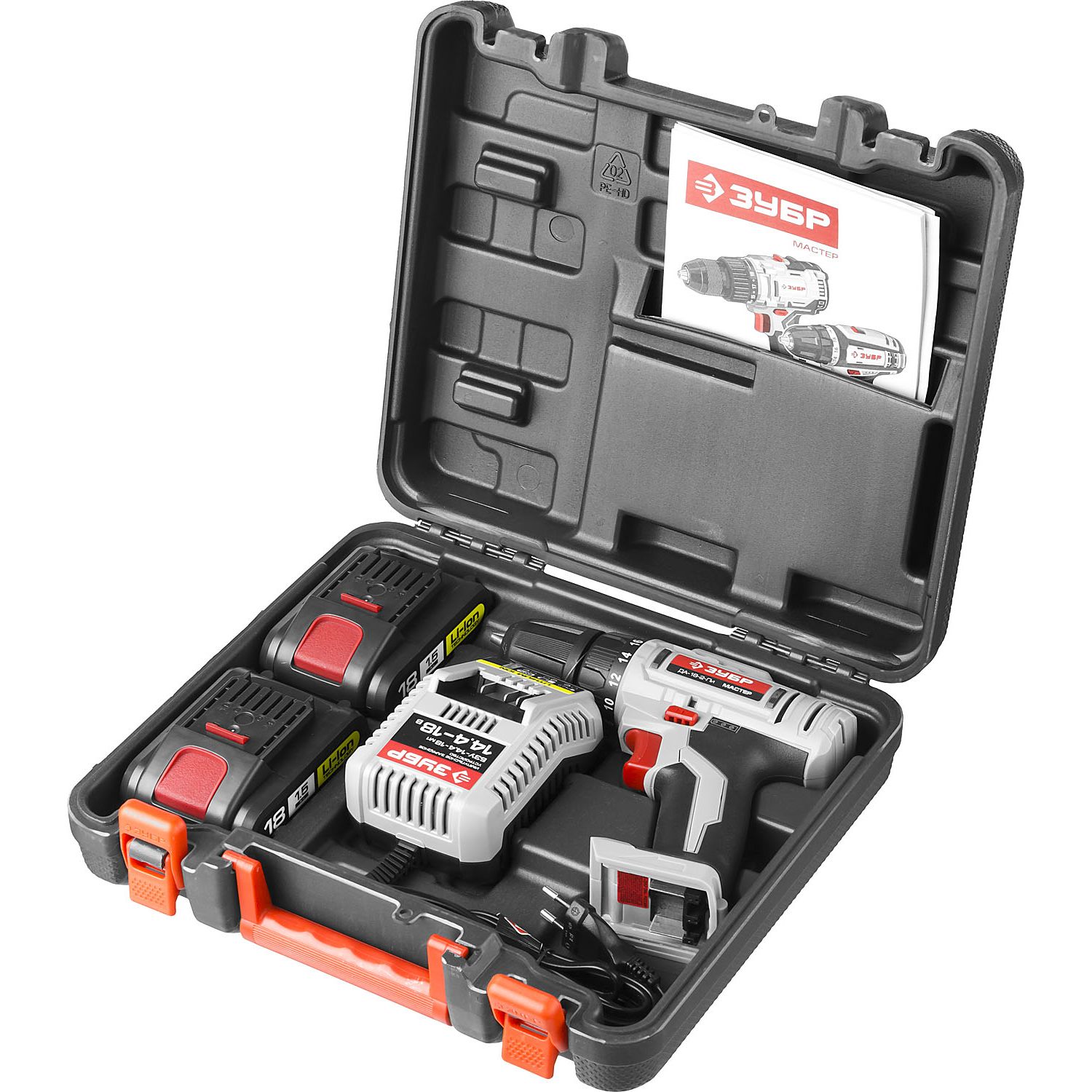 Дрель - шуруповерт, 2 АКБ ДА-18-2-Ли КНМ1