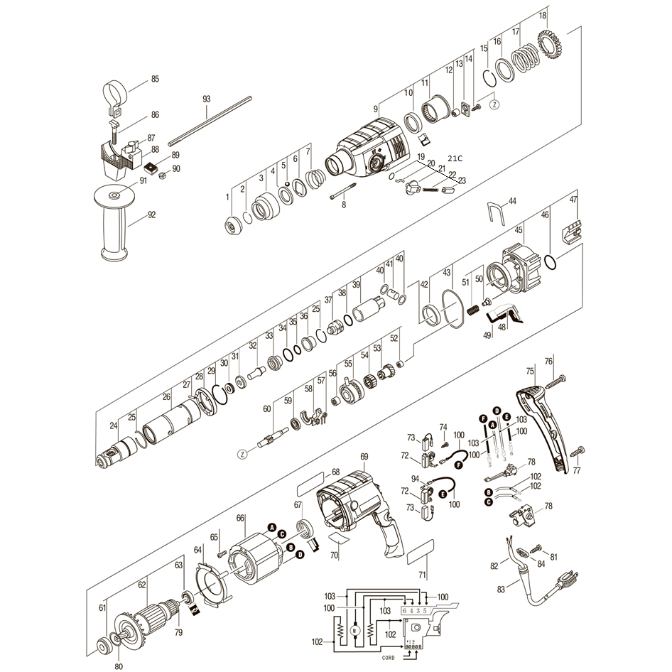 Перфоратор SDS-plus П-22-650
