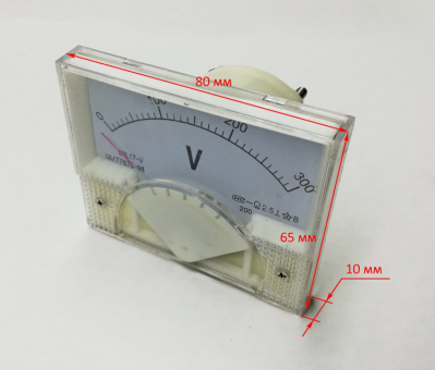 Вольтметр переменного тока 0-300V 80x65