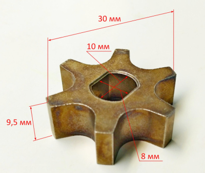 Звездочка(7з.) ELS-2000(61)до SAF100,2400(80) до SAF011,1800Р,2000Р,16/2000,2200Р,1814П,2216П(45)HGM